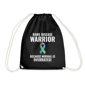 Rare Disease Warrior Empowering Awareness - Drawstring Bag - black - Front
