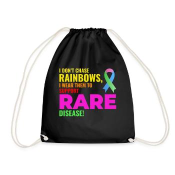 Le soutien arc-en-ciel aux maladies rares sensibilise le public - Sac de sport léger - noir - Devant