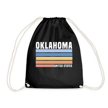 Oklahoma - Drawstring Bag - black - Front