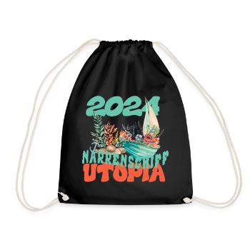 Ship of Fools Utopia in 2024 - Drawstring Bag - black - Front