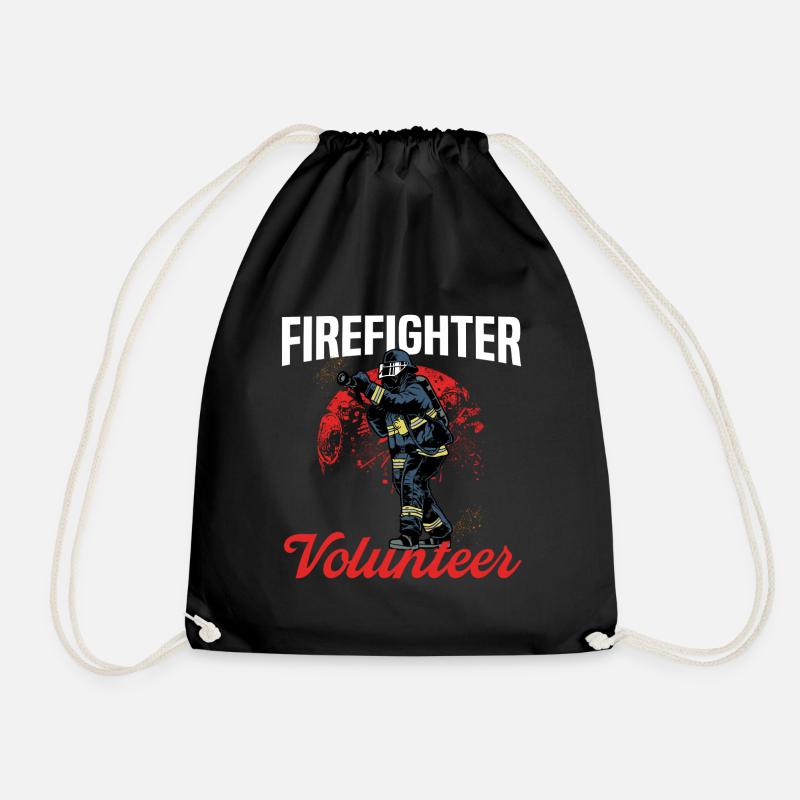 firefighter volunteer - Turnbeutel - Schwarz