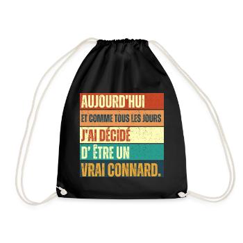 J' ai décidé d' être un vrai connard humour rétro - Sac de sport léger - noir - Devant