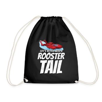 Rooster Tail Rumble : Plaisir des courses d’hydroplanes - Sac de sport léger - noir - Devant