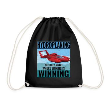 Hydroplane, Boat Racing, Humour, Gagnant, Plombs - Sac de sport léger - noir - Devant