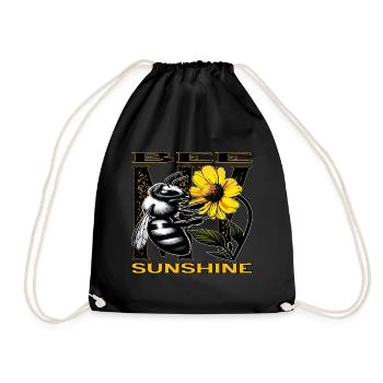 Bee Sunshine, Natures Harmony - Drawstring Bag - black - Front