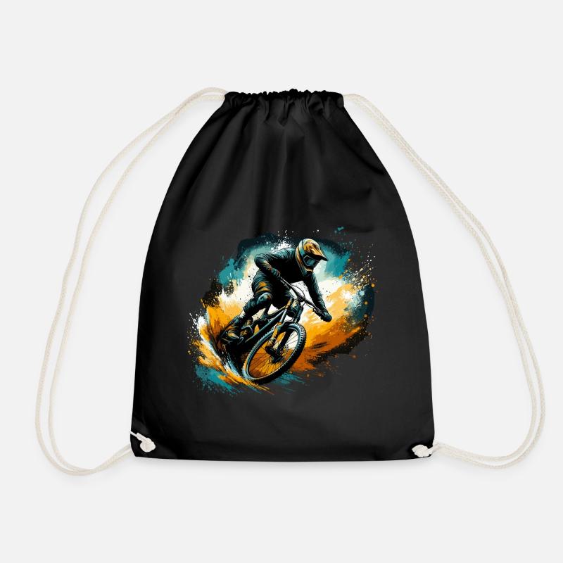 MTB Mountainbiking Mountainbike Geschenk - Turnbeutel - Schwarz