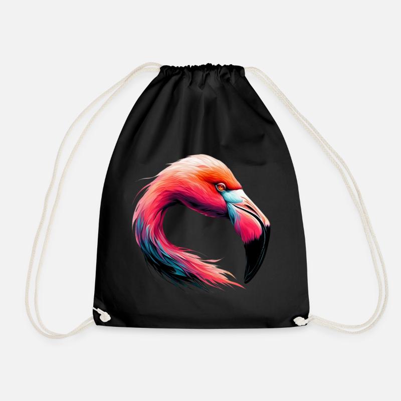 Flamingo - Turnbeutel - Schwarz