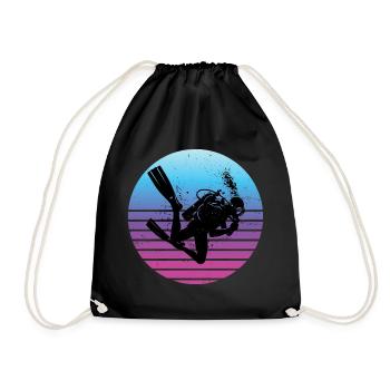 Scuba Tauchen Herren Taucher Scuba Taucher - Turnbeutel - Schwarz - Vorne