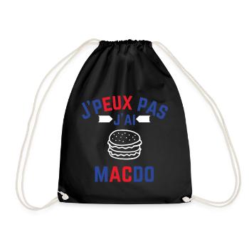J peux pas j ai Macdo b b r - Sac de sport léger - noir - Devant