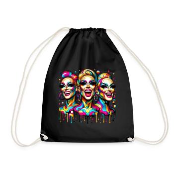 Glanzvolles Trio - Glamorous Trio - Turnbeutel - Schwarz - Vorne