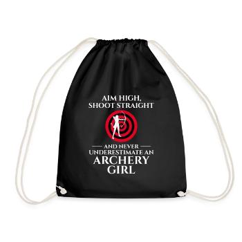 Tir à l’arc Cibles Archer Bullseye Tir Sport - Sac de sport léger - noir - Devant
