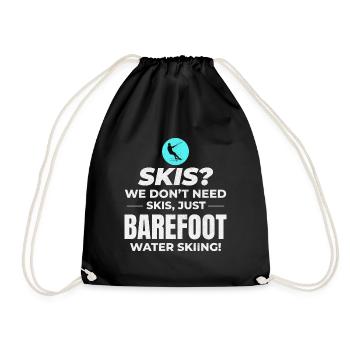 Barefoot Water Skiing Extreme Sports Barefooting - Drawstring Bag - black - Front