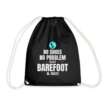 Barefoot Water Skiing Extreme Sports Barefooting - Drawstring Bag - black - Front
