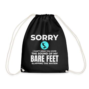 Barefoot Water Skiing Extreme Sports Barefooting - Drawstring Bag - black - Front