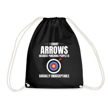Tir à l’arc Cibles Archer Bullseye Tir Sport - Sac de sport léger - noir - Devant