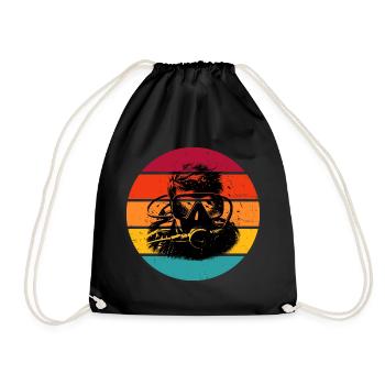 Free Dive Taucher Scuba Tauchen Scuba Diver - Turnbeutel - Schwarz - Vorne