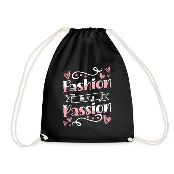 Shopping Fashionable Fashion Queen Trendsetter - Drawstring Bag - black - Front
