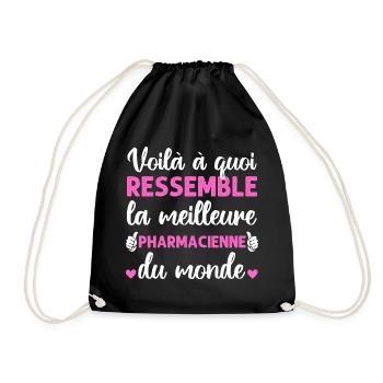 Meilleure pharmacienne du monde humour cadeau - Sac de sport léger - noir - Devant
