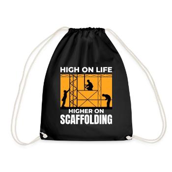 Scaffolder Scaffold Builder Scaffolding Platform - Drawstring Bag - black - Front