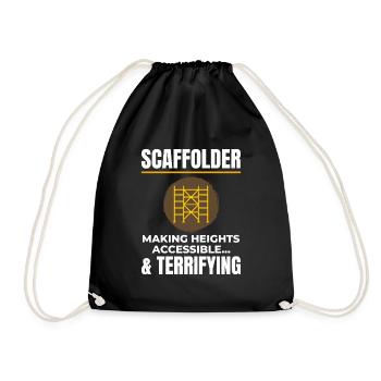 Scaffolder Scaffold Builder Scaffolding Platform - Drawstring Bag - black - Front