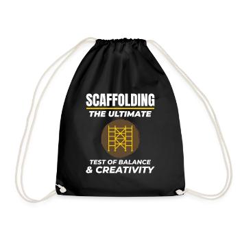 Scaffolder Scaffold Builder Scaffolding Platform - Drawstring Bag - black - Front