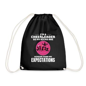 Pom-pom girl Cheerleading Girl Cheering Cheer Squad - Sac de sport léger - noir - Devant