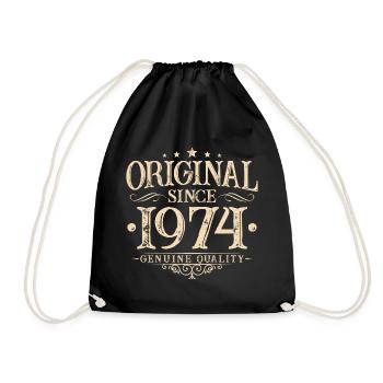 Original depuis 1974 Vintage Vintage anniversaire - Sac de sport léger - noir - Devant