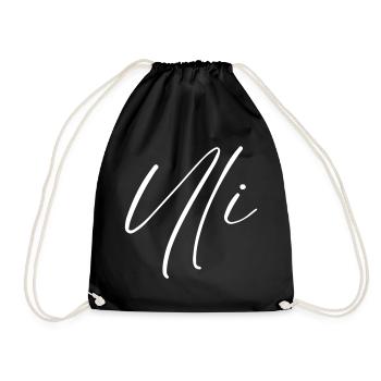 Uli Name T-Shirt Geschenk Für Männer - Turnbeutel - Schwarz - Vorne