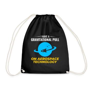 Aerospace Engineer Astronautical Rocket Scientist - Drawstring Bag - black - Front