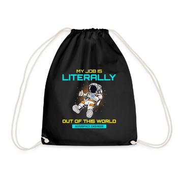 Aerospace Engineer Astronaut Rocket Scientist - Drawstring Bag - black - Front