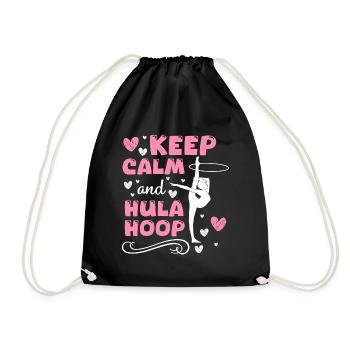 Hulahoop Workout Motivation - Turnbeutel - Schwarz - Vorne