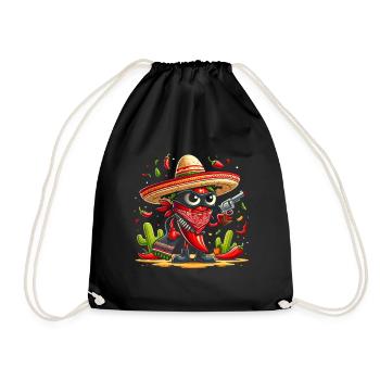 Chili Bandido - Turnbeutel - Schwarz - Vorne