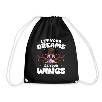 Capteur de rêves Motivation mystique - Sac de sport léger - noir - Devant