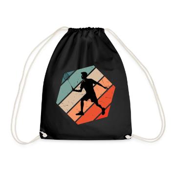 Joueur de badminton Badminton Badminton Squash - Sac de sport léger - noir - Devant