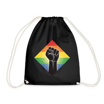 Poing des droits LGBTQ - Sac de sport léger - noir - Devant