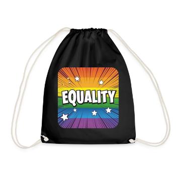 LGBTQ Equality - Turnbeutel - Schwarz - Vorne