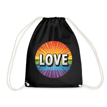 LGBTQ Love - Drawstring Bag - black - Front