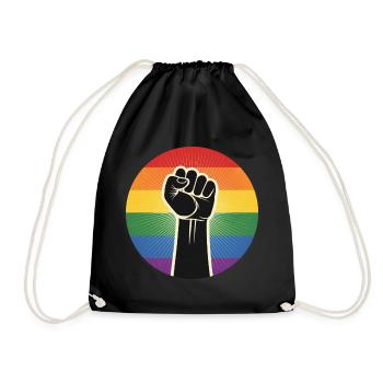 Poing des droits LGBTQ - Sac de sport léger - noir - Devant