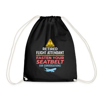 Hôtesse de l’air à la retraite - Sac de sport léger - noir - Devant