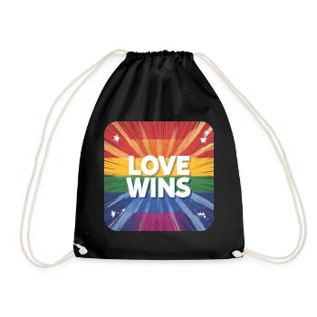 LGBTQ Love Wins - Turnbeutel - Schwarz - Vorne