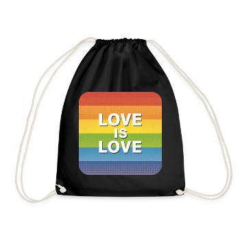 LGBTQ Love is Love - Turnbeutel - Schwarz - Vorne