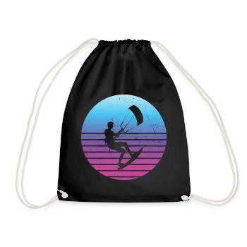 Kitesurf Kite Kite Kitesurfer Homme - Sac de sport léger - noir - Devant