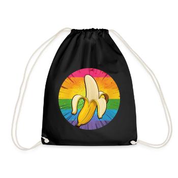 LGBTQ Banana - Drawstring Bag - black - Front