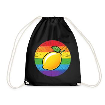 LGBTQ Zitrone Limette - Turnbeutel - Schwarz - Vorne