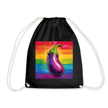 Aubergine LGBTQ - Sac de sport léger - noir - Devant
