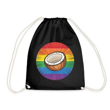 LGBTQ Coconut - Turnbeutel - Schwarz - Vorne