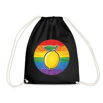 LGBTQ Zitrone Limette - Turnbeutel - Schwarz - Vorne