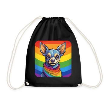 LGBTQ Chihuahua - Sac de sport léger - noir - Devant