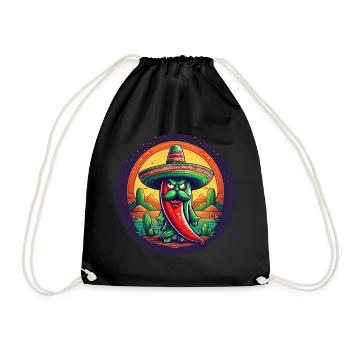 5 de Mayo Party Drinko de Mayo Chili Sombrero - Drawstring Bag - black - Front