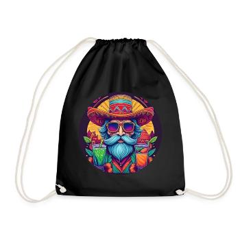 5 de Mayo Party Drinko de Mayo Mexican Hipst - Drawstring Bag - black - Front
